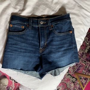 Levi high rise jean shorts 24